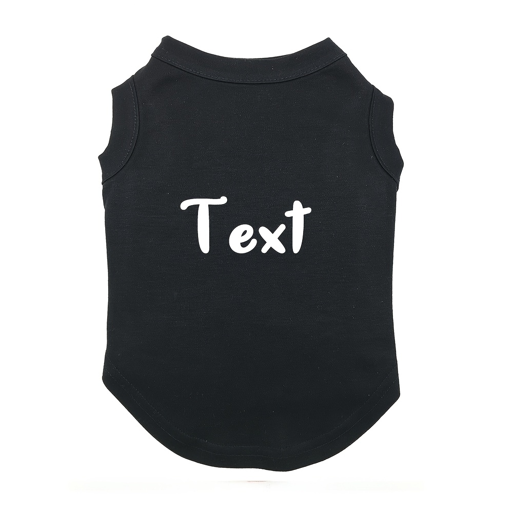 TEMU [customized] Dog T-shirts With Personalized Text 12 Color Options Pet Vest