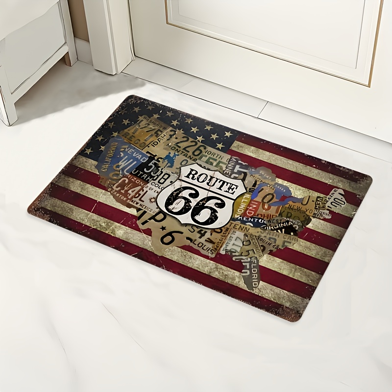 

Tapis de Vintage - Flanelle Premium, Antidérapant, Lavable en Machine, pour , , & Plus