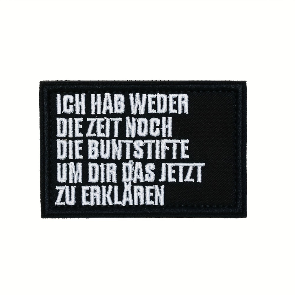 E-shop 1 Stück gestickte Aufnäher, Applikation Befestigungs Emblem für Rucksäcke Rucksäcke Kleidung Weste Uniform