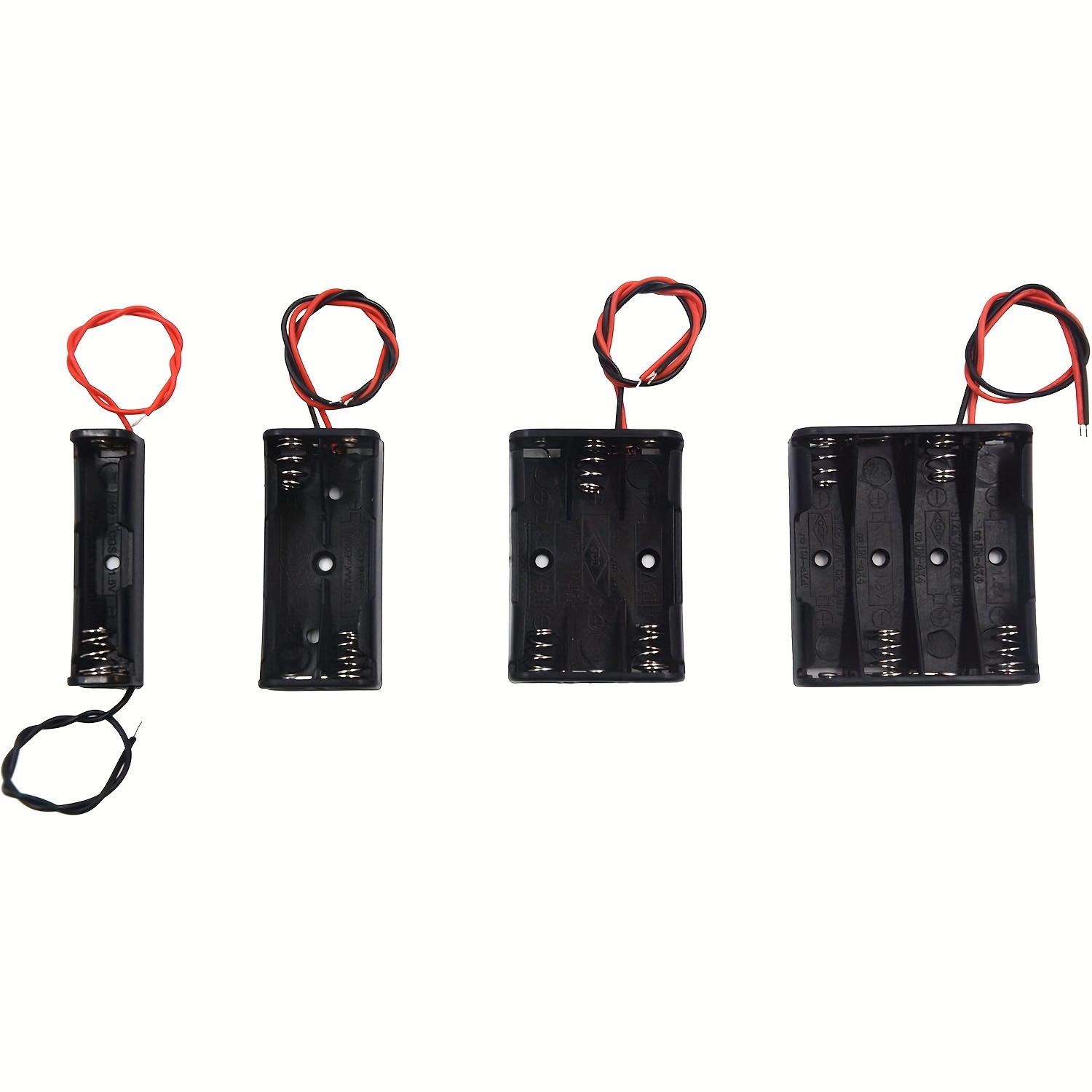 

Gudyir 1/2/4 Pcs Aaa Battery Holder Bundle - 1/2/3/4-slot - Wire Leads, For Diy Projects, Robotics, Lab Work - Uncharged, Manual Handling-compatible, No Battery Or Electronic Components Included