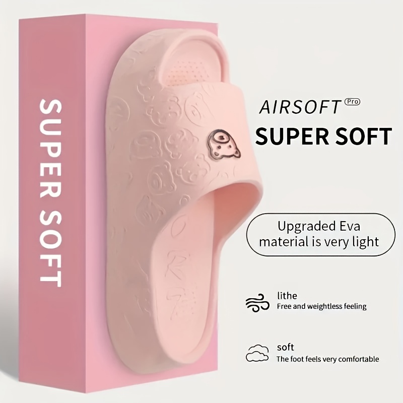Little Bear Lady Slippers, Anti-slip Wear-resistant Quick-drying EVA Material, Multiple Colors Available