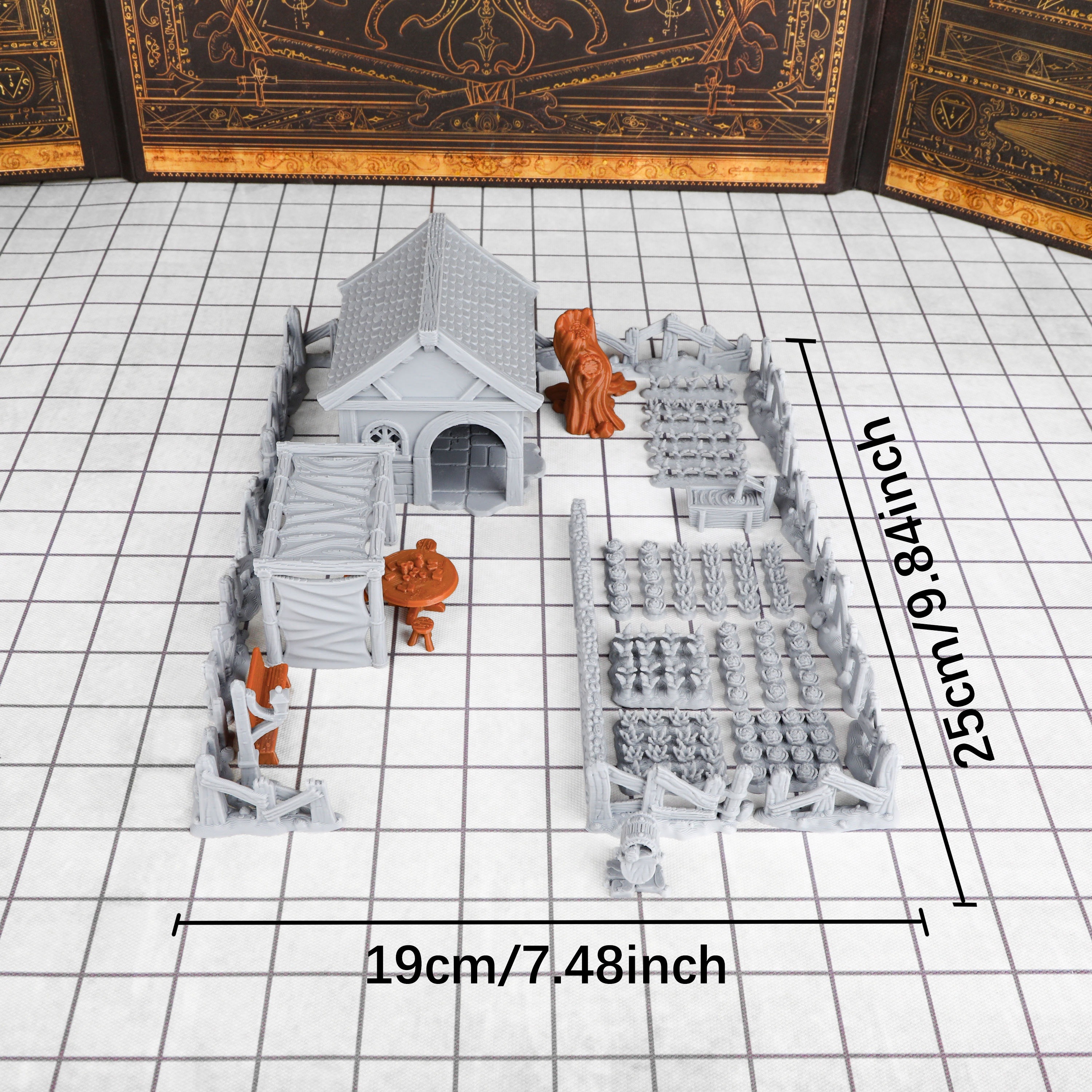 47Pcs Miniature Village Yard Terrain Building Set