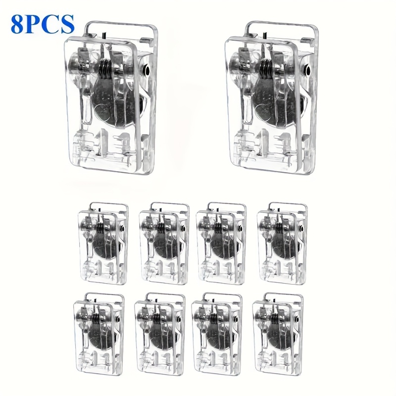 8pcs Transparent Acrylic Magnetic Clips, Multi-functional Fridge Note Holders And Photo Clips Suitable For Office Whiteboards, Storage Cabinets, Dishwashers, Kitchen Decor, Home Decoration