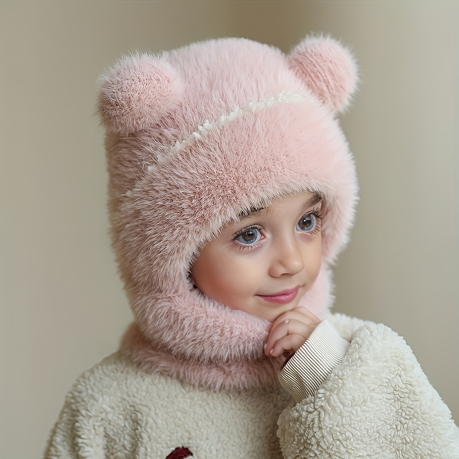 Unisex Autumn Winter Pullover Hat with Neck Gaiter