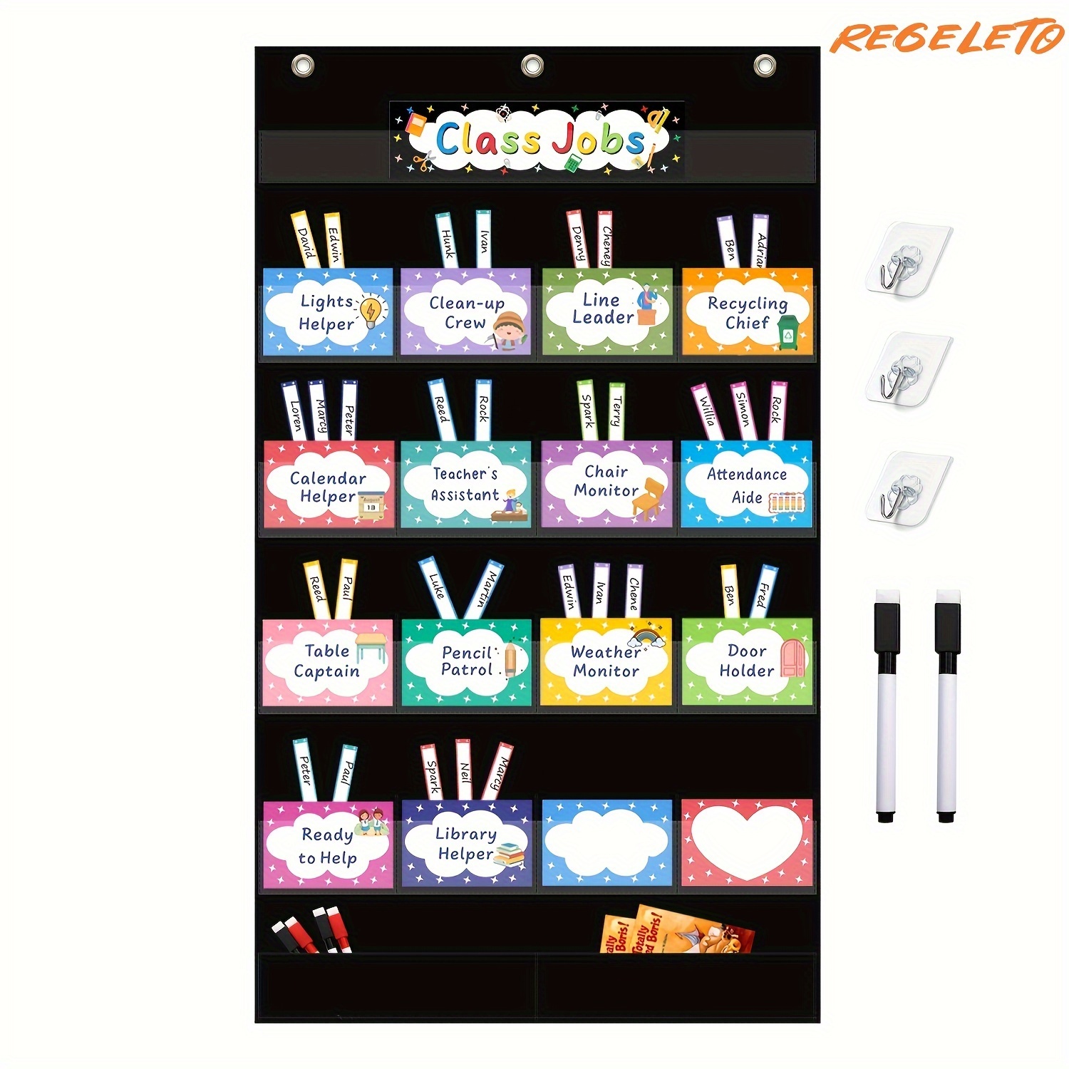 

19 Class 70pcs , Including 3 And 2 Dry Markers. 420d Management Size: 32. 6''x19. 6'' ()