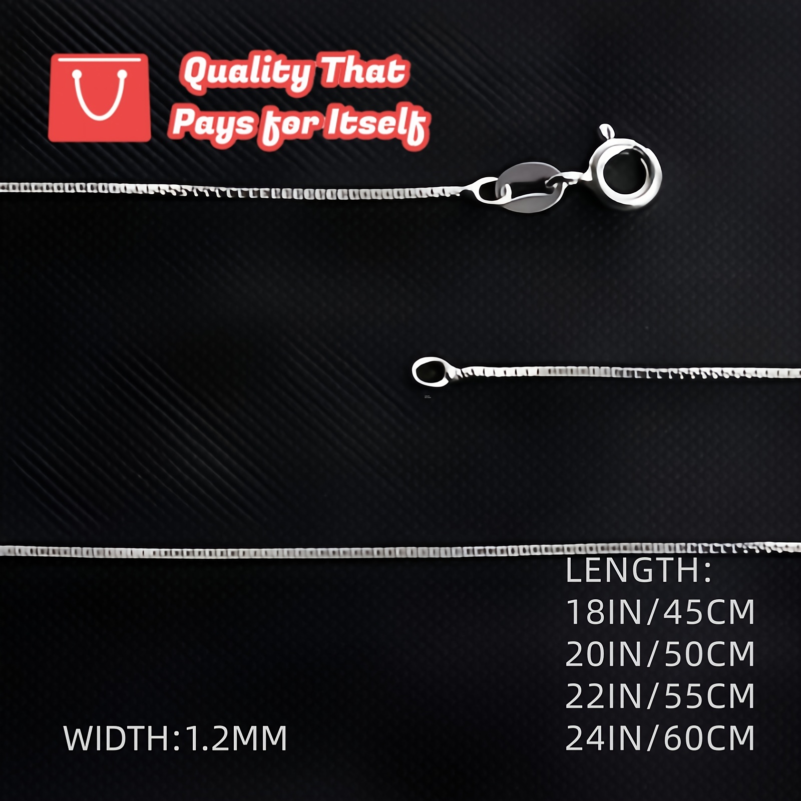 Women's 925 Silver Square Geometric Necklace, Minimalist Style