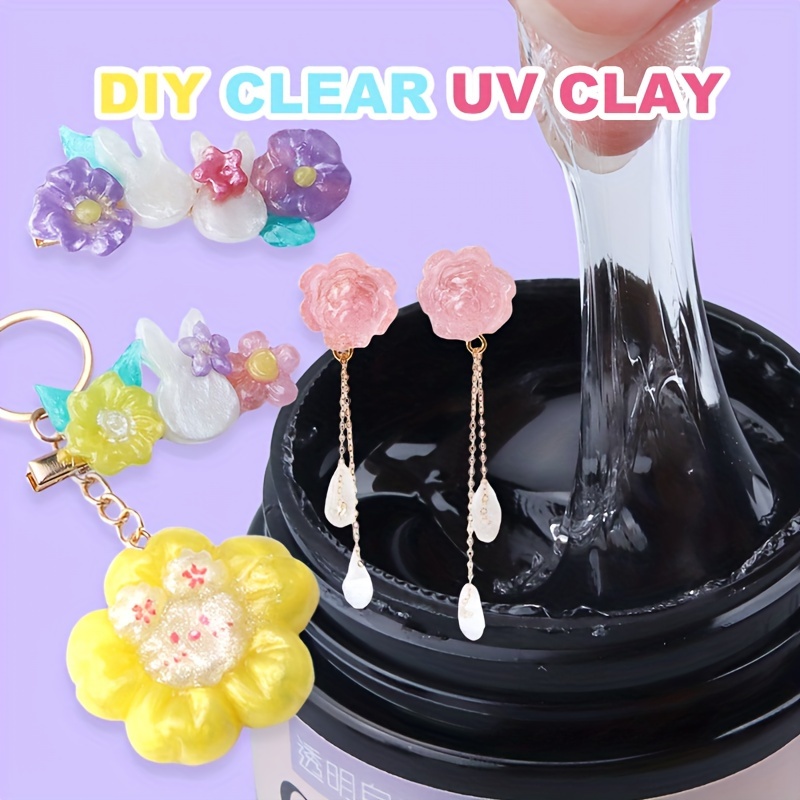 

Uv Clay Non-toxic For Diy Material Sculpting Handcraft, Durable And Odorless Uv Gels, 3d Hard Uv Resin Putty Clear Builder Gels (30ml, 60ml, 100ml)