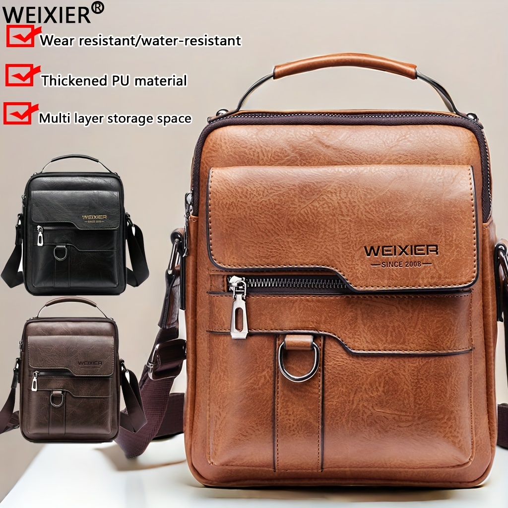 

Weixier Fashion Shoulder Bag - Lightweight, Multi-pocket , Travel & Use | Pu Material, Adjustable Strap