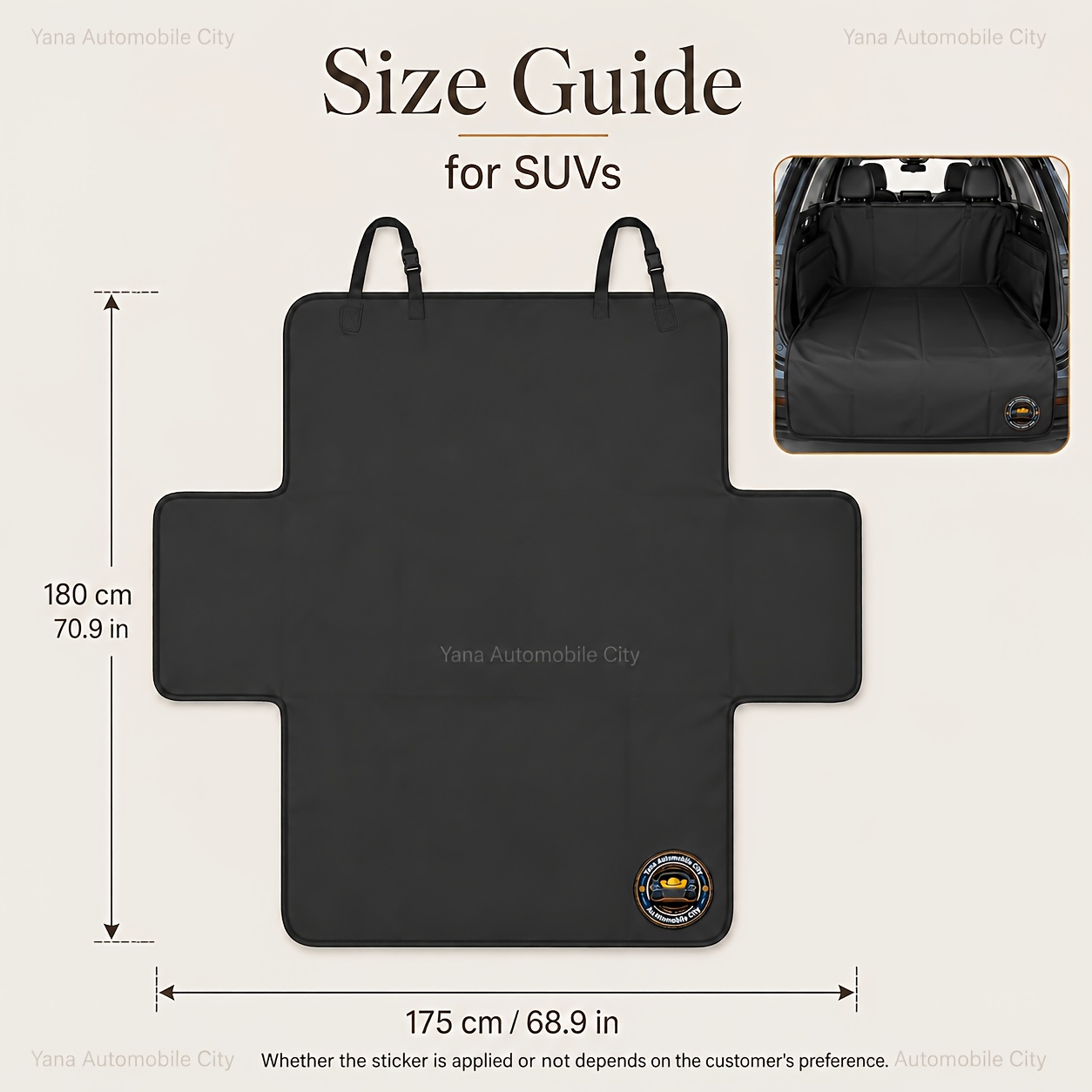 TEMU Dog Cargo Mat, Suitable For Suv, Car Trunk Protection Cover, Easy-to-clean Compartment Mat, Suitable For Camping, Hiking And Outdoor Activities,