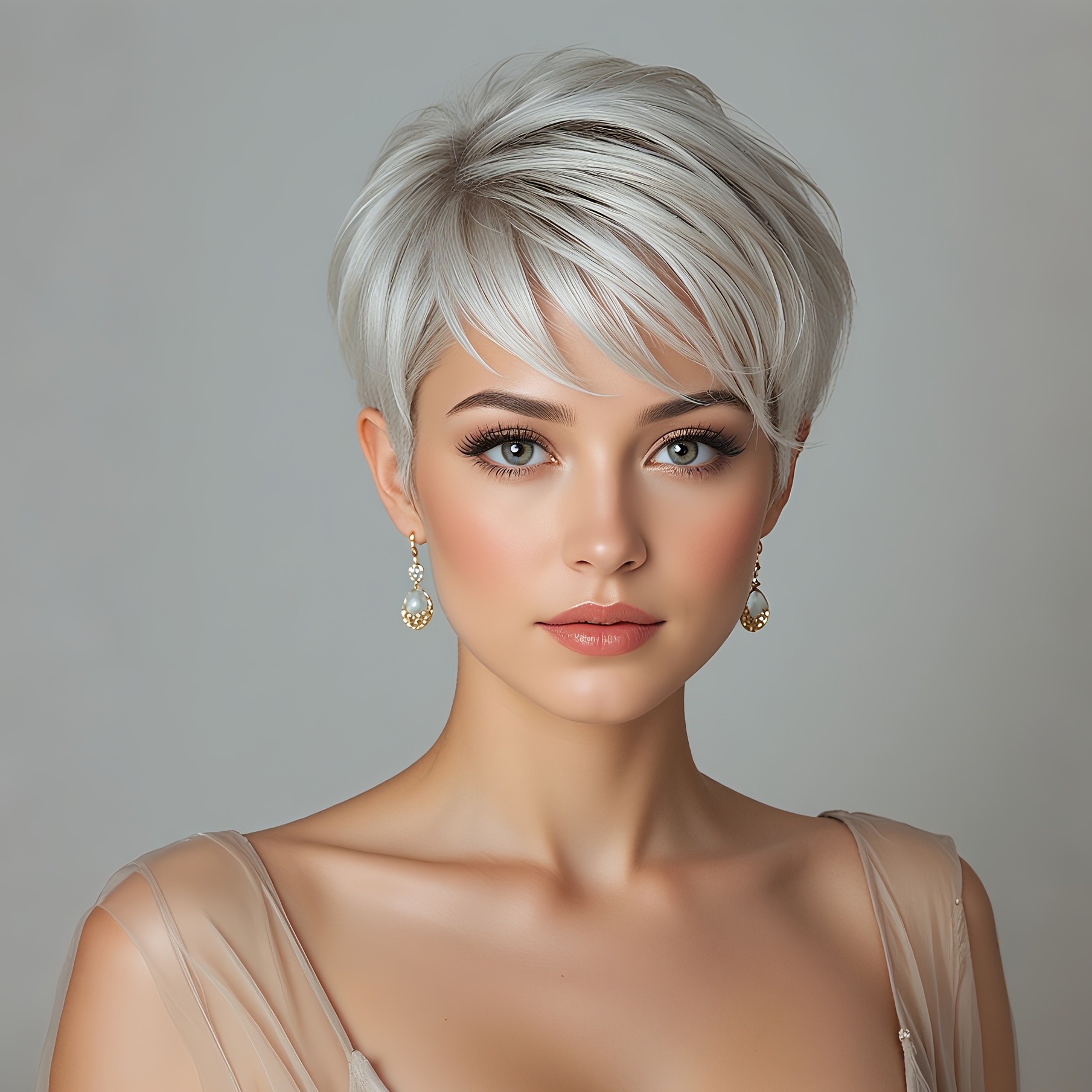 TEMU The Hair Strands Are And Shiny With A Delicate Texture And Volume Short Straight Hair Synthetic Wigs For Women Hair Wigs For Summer Beginner