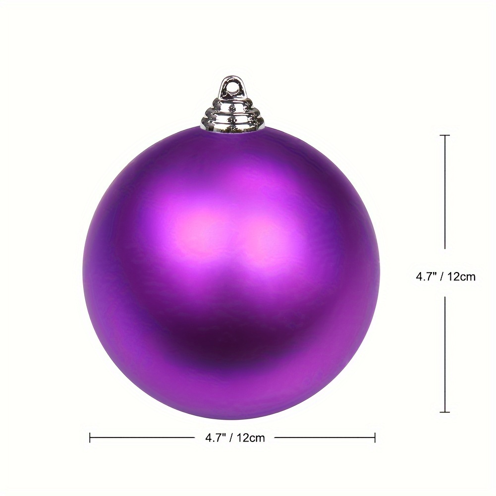 Set 150 Palline Di Natale Relaxdays Viola | Opache, Lucide, Glitterate, Diametri 3/4/6 Cm, Addobbi Albero