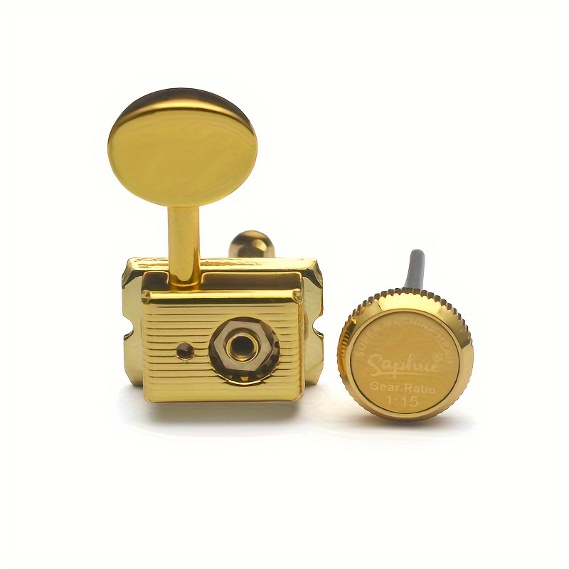 [Vintage Guitar Locking Tuners] SAPHUE 6pcs Chrome Inline Guitar Locking Tuners - Vintage Style, Easy Install, for ST & TL Electric/Folk/Acoustic Guitars