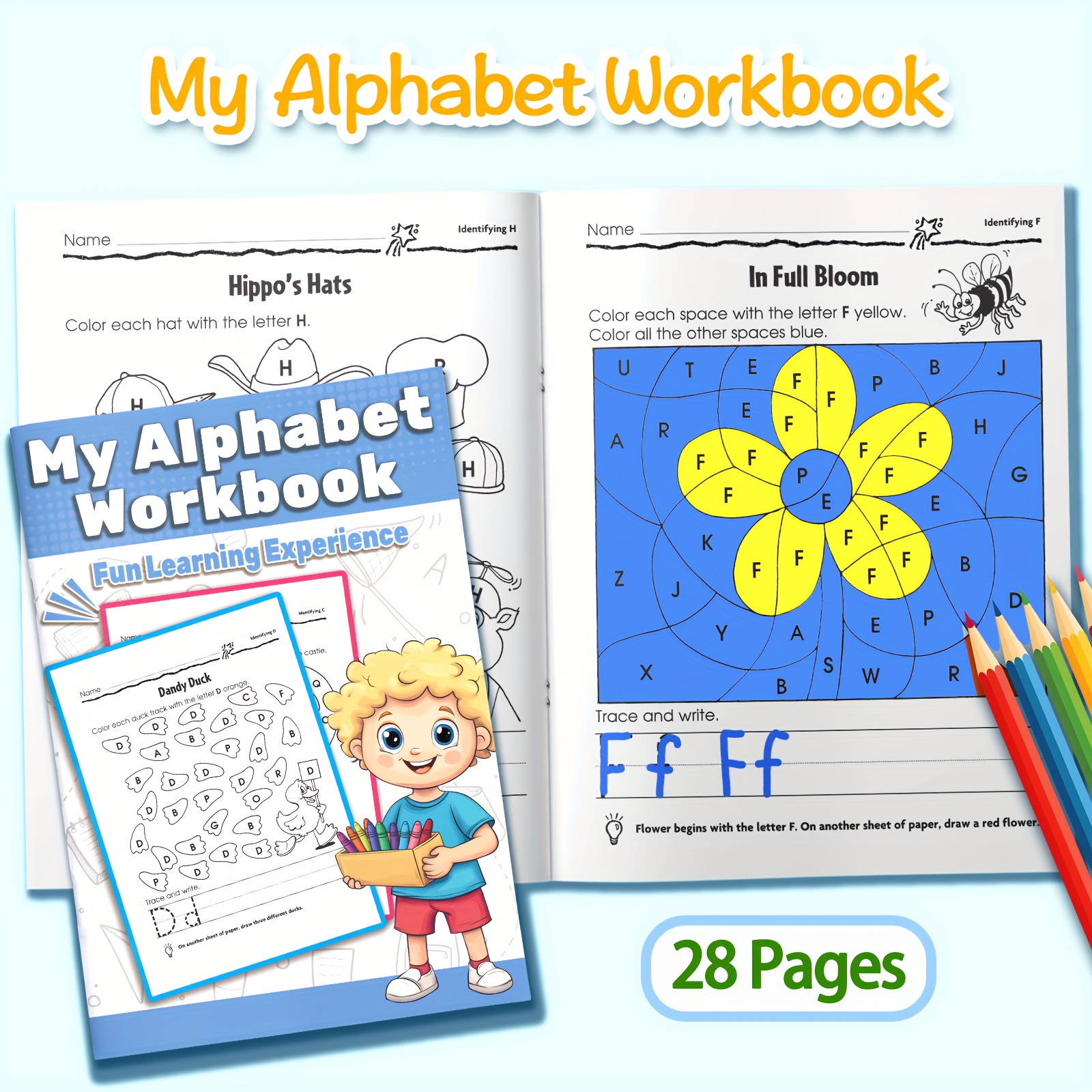 Alphabet Coloring Book for Kids: A Fun and Engaging Way to Teach Letters, Words, and Artistic Skills