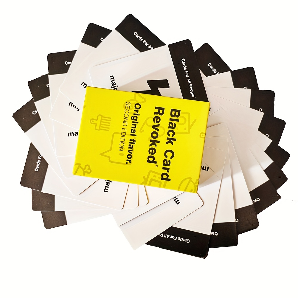 Black Card Revoked Party Game for The Culture - Fifth Edition with Original Flavor & Limited Edition Content | Hilarious Icebreaker Questions, Dance & Sing Challenges | Premium Cardstock for Game Nights, Social Gatherings & Events, Event Icebreakers, Vibrant Package, Durable Game Cards