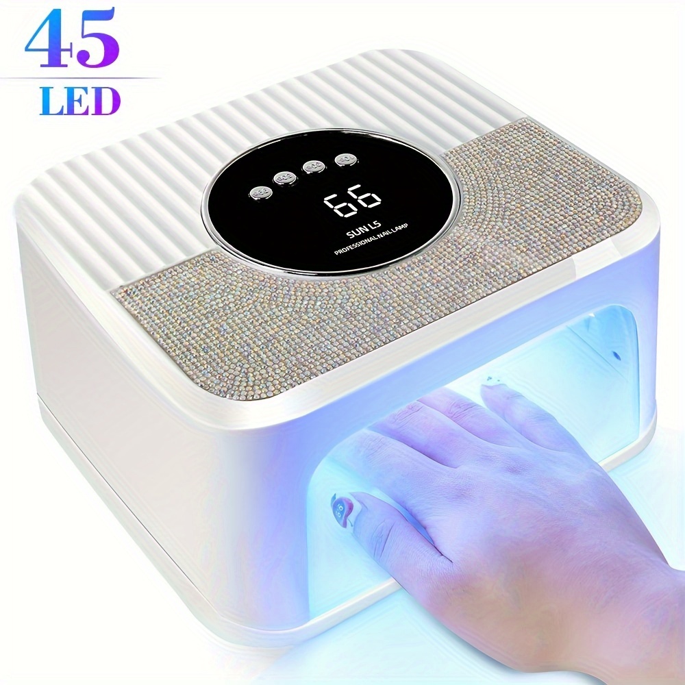 

Professional Uv Led Lamp For Nail Manicure 45 Leds Professional Gel Polish Drying Lamps With Timer Auto Sensor Equipment Tools