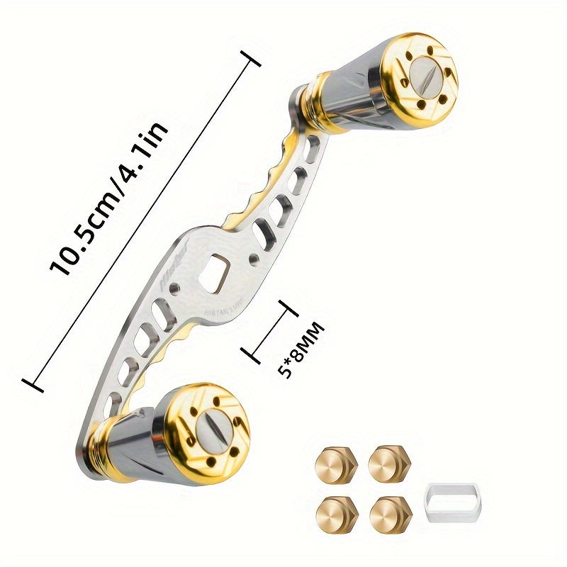 Golden Spinning Reel Handle Metal Replacement Handle - Temu