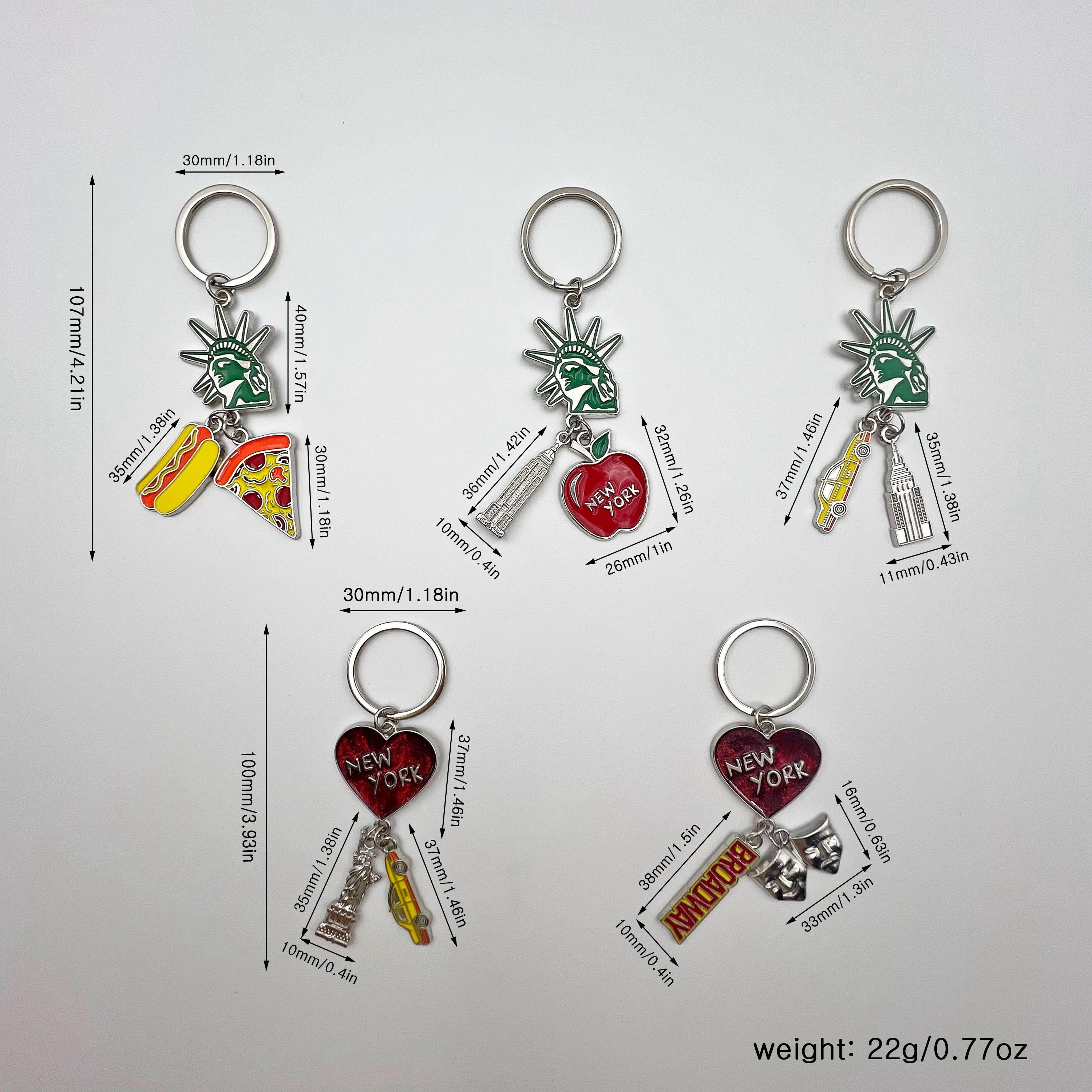 1pc Fashionable Keychain Statue Of New York Keychain Ny