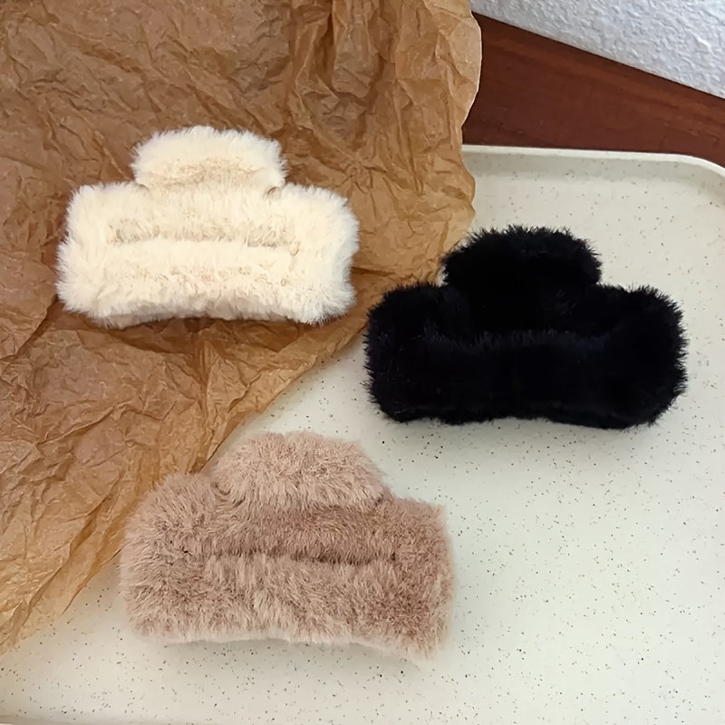TEMU 3 Pezzi Fermagli per Capelli a Forma di Squalo in Peluche - Graziosi Fermacapelli per Acconciature Eleganti, Qualit� Premium