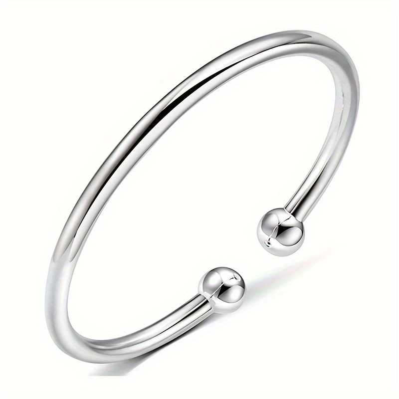 

30g S999 Sterling Silver Bracelet For Women, Pure Handmade, Smooth Surface, Simple And Solid, S999 Garlic Head Bracelet