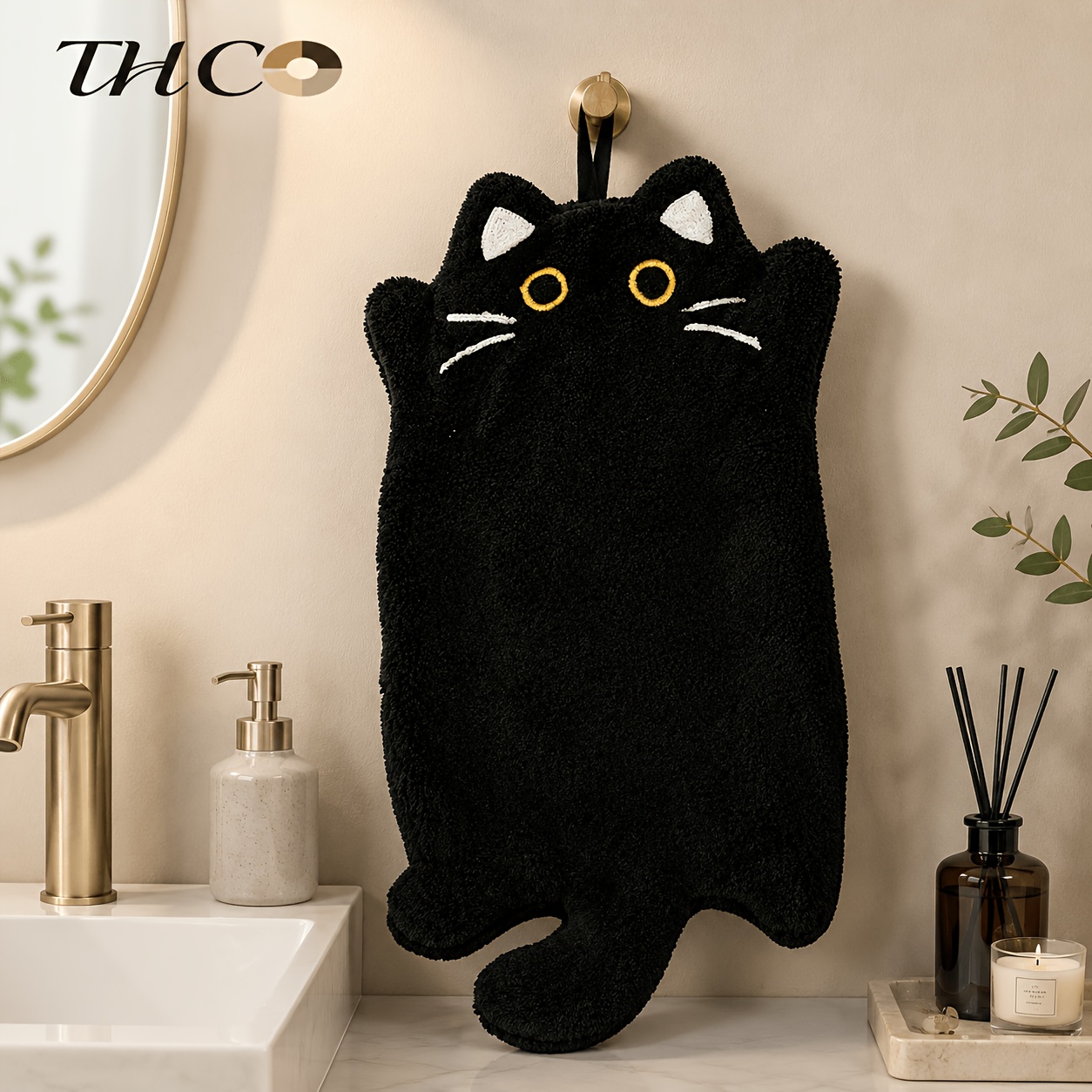 TEMU 1 pc Serviette pour • Tapis de cuisine résistant à la chaleur à suspendre au mur • Chiffon de nettoyage en molleton de extra-épais et absorbant