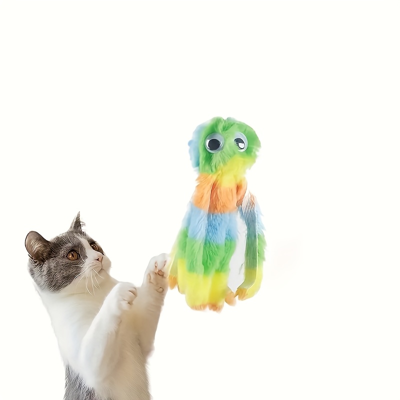 1pc/3pcs Random Color Multi-Colored Octopus Stuffed Cat Toy: Fun Interactive Game, Firm Tooth Replacement Head, Bright Colors, Perfect for Indoor Cats, Pet Additions, Without Battery