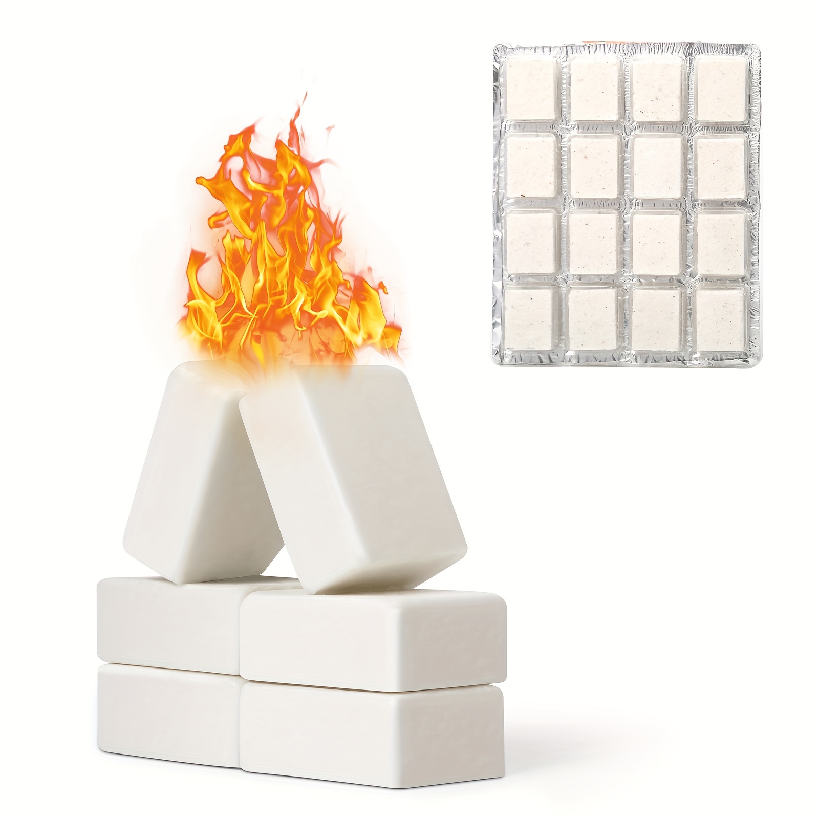 

Natural Fire Starter For Fireplaces, Premium Odorless Fire Starters Squares, All Weather Camping Fire Starters Cubes For Campfires