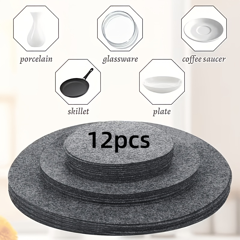 12pcs set 3 sizes heat resistant and scratch resistant felt pads