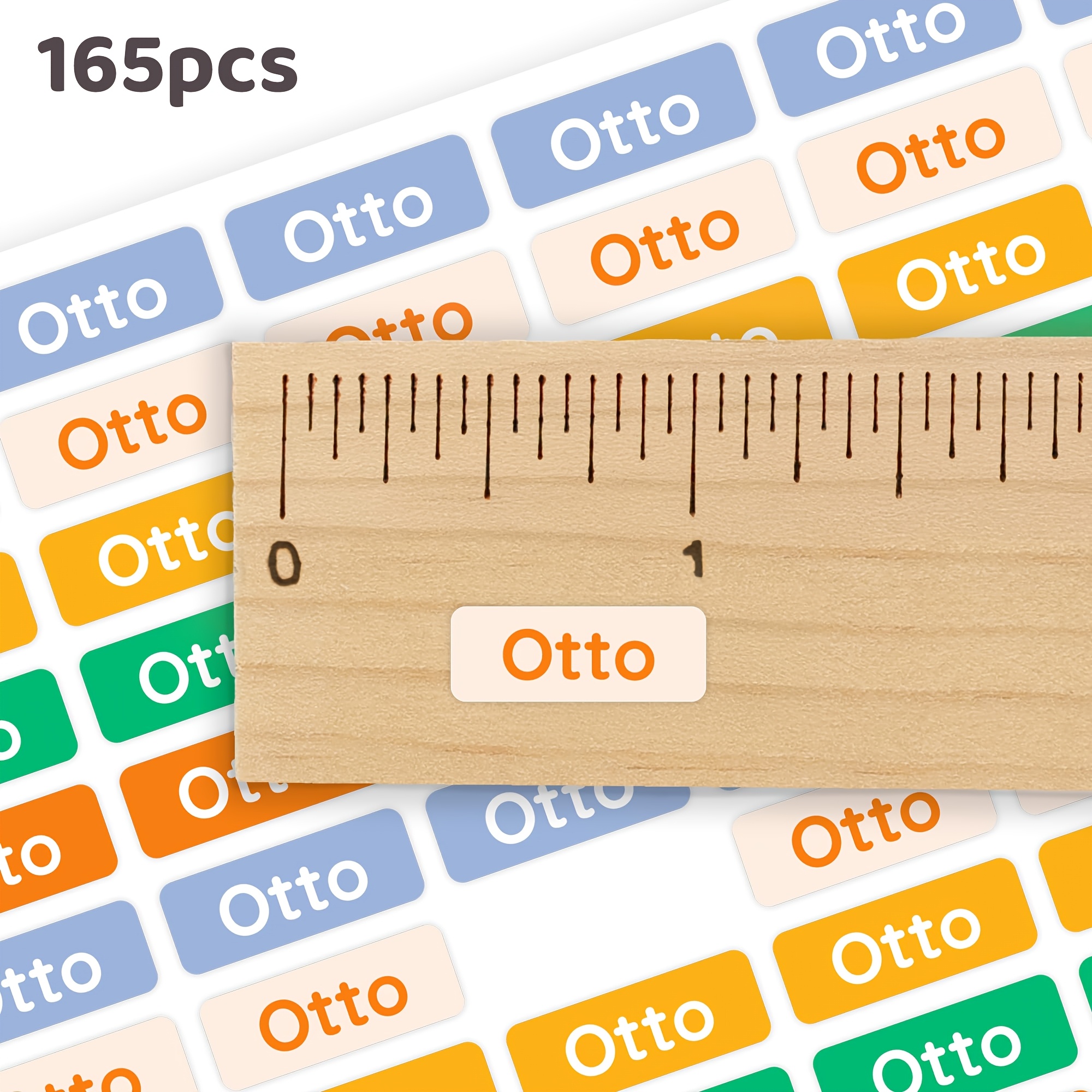 TEMU 165/660pcs Personalized Mini Name Labels, Custom Colored Stickers, Suitable For Daily Use, Self-adhesive Stickers For Water Bottles, Notebooks,