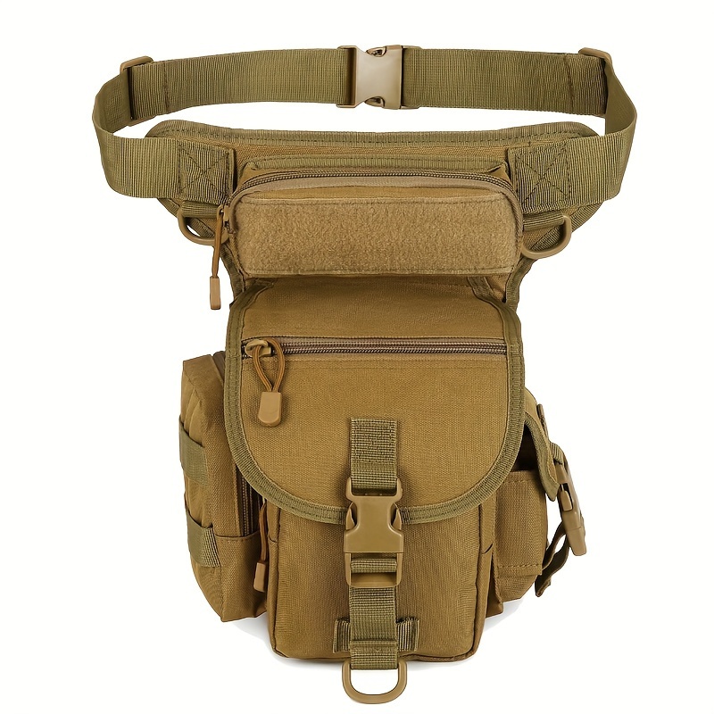 bandolera táctica para hombres bolsa de muslo caqui con
