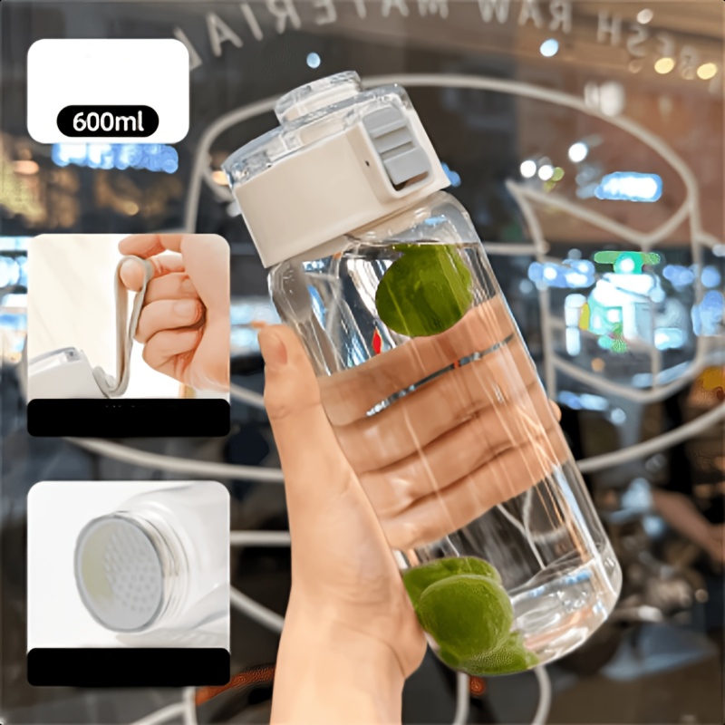 Image of Large Capacity Sports Water Bottle Leak-proof Plastic Cup Drinking User Outdoor Travel Portable Gym Fitness Kettle Cup Filter Easy Portable Water Cup Double Drink Anti-fall Women' Bottle