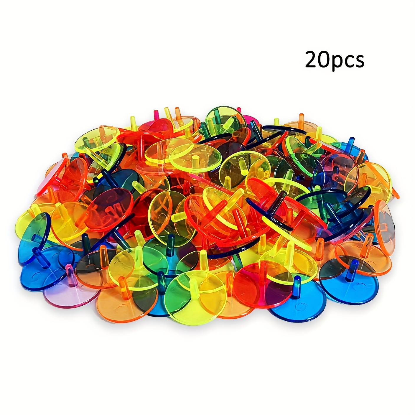 TEMU Marcadores de pelotas de Adhere, 20 o 50 piezas, de plástico, marcador de posición de tamaño cuarto de de 0.94 pulgadas, planos