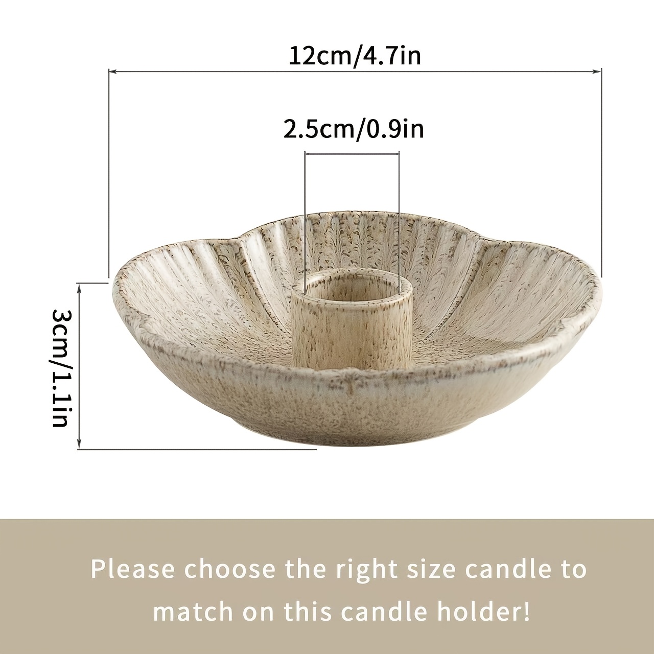 TEMU 1pc Ceramic Floral Candlestick Holder, Kiln Change Process Candle Tray, Dining Table Candlelight Dinner Romantic Candlestick, Living Room Home