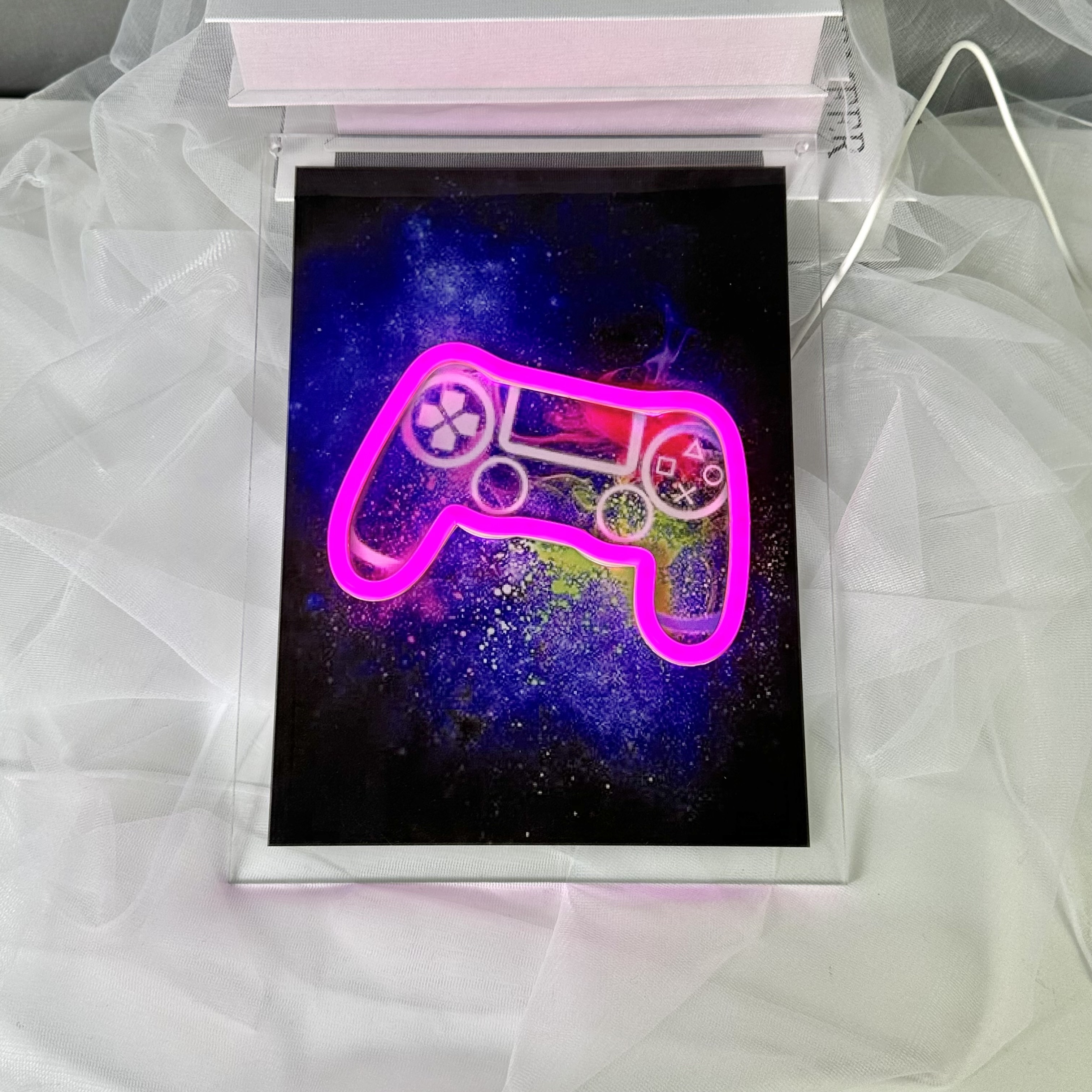 Games Console Neon Sign Large Games Console Neon Light Room - Temu