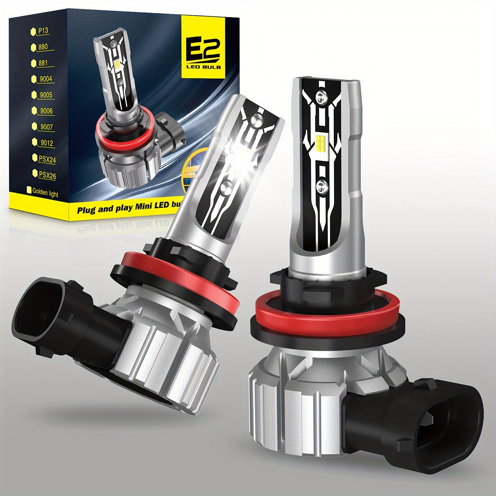 

Supports The - H11 H8 H9 H7 Hb4 Hb3 9005 , A 12000lm 6500k , To Led Headlights. To Install, For Upgrading Car