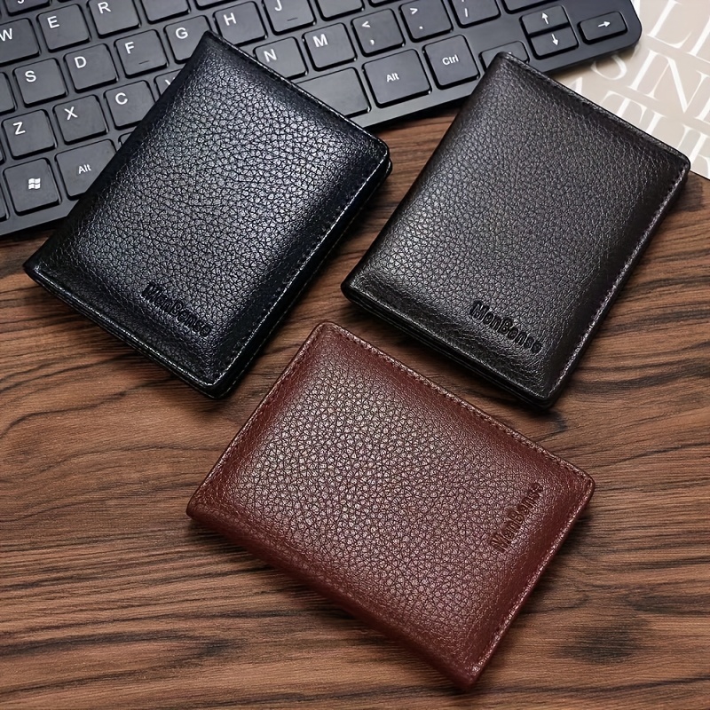 

Portefeuille pour homme en USD, design vertical , avec plusieurs fentes pour cartes, porte-monnaie et petit portefeuille.