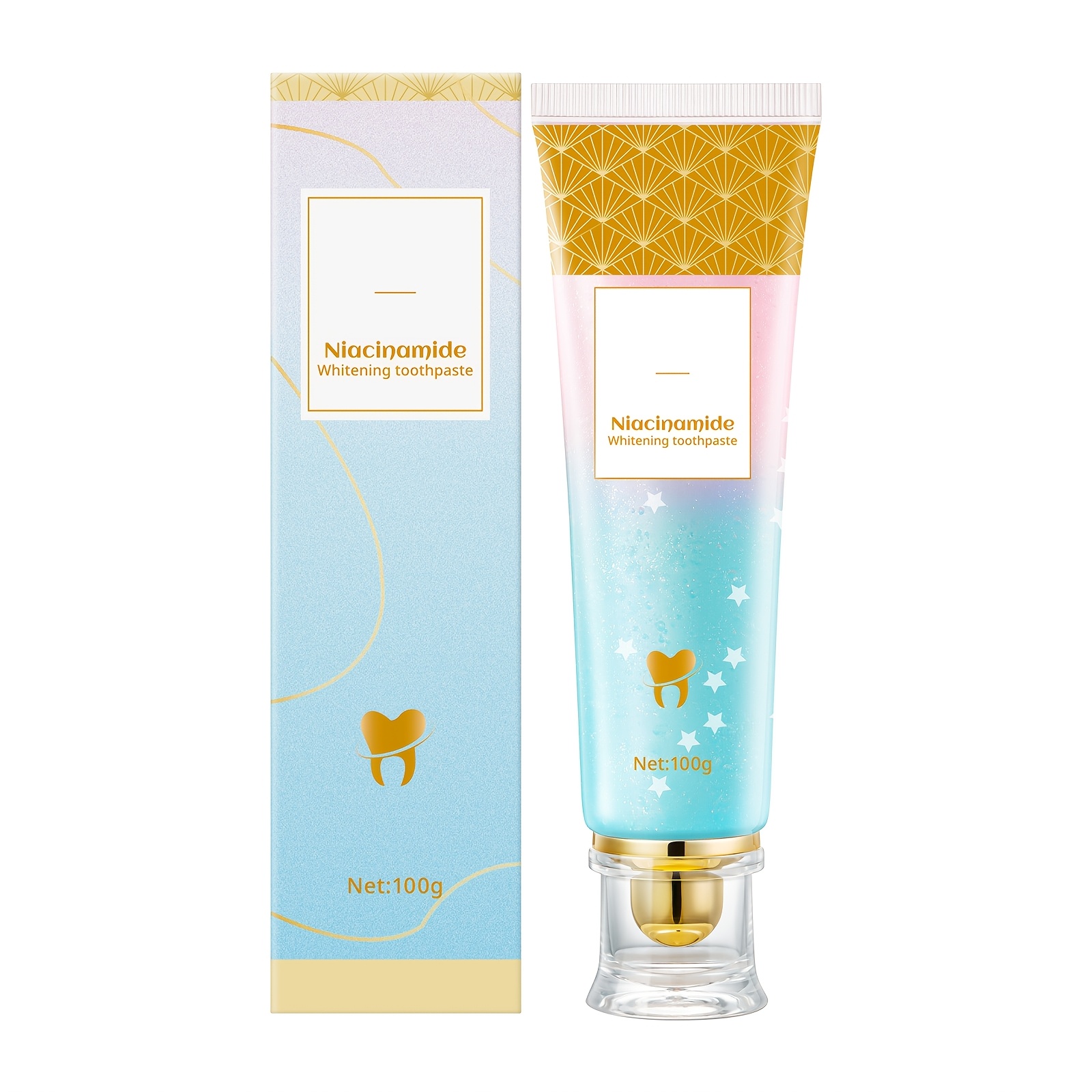 Image of 100g Niacinamide Toothpaste, Deep Cleaning Removal Gel, & Coconut Oil For , Gentle Daily Oral Care For Sensitive Teeth, Men And Women