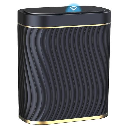 bathroom small trash can with automatic touchless lid 2 6 gallon smart narrow trash bin for bedroom office living room
