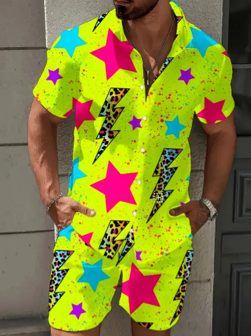 mens 80s neon fancy dress 80s Neon Tracksuit Mens Costume