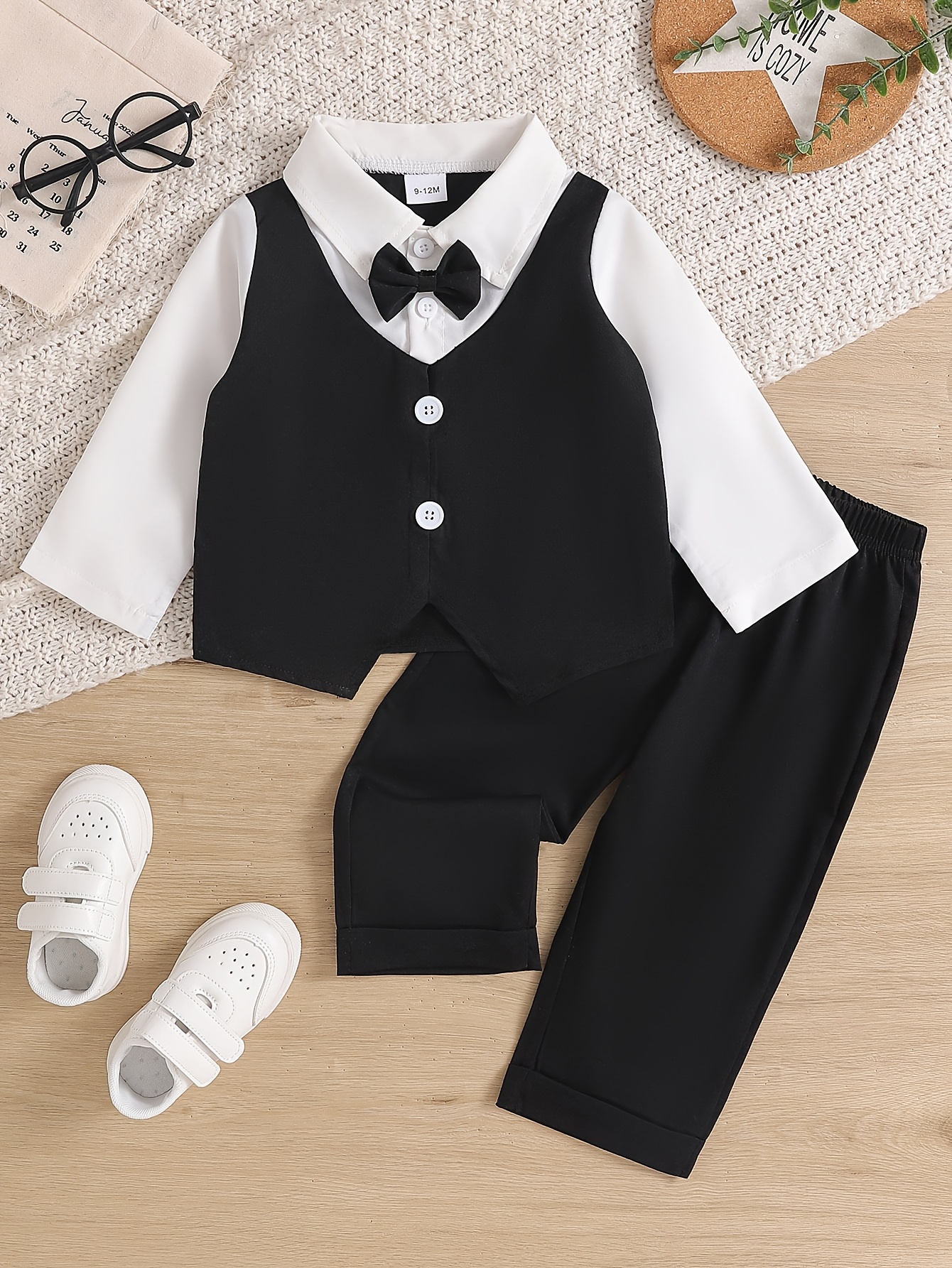   outfit for boys aged 0 3 years 2pcs set with long sleeves and half   suitable for birthday parties   back to   and     a great gift for outdoor Product details 8