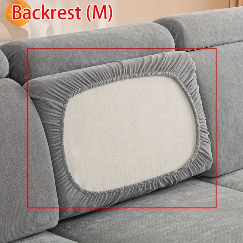 E-shop Chenille Sofabezug in Unifarben, Stretch-Schutzhülle, Badmütze-Stil Halb-Abdeckung Sofahülle, -Vollabdeckung Sofabezug, Wohnzimmer Küche Dekor