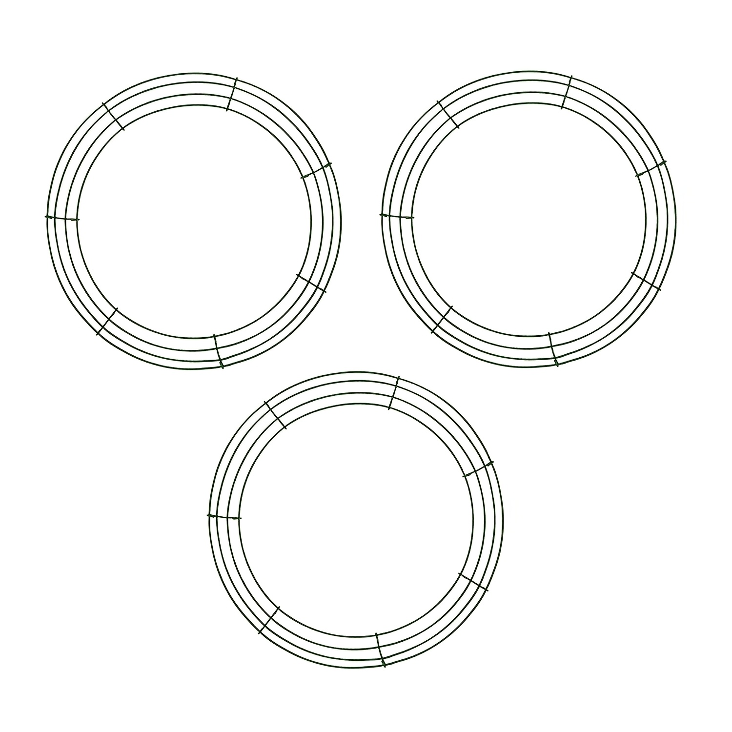 TEMU 3pcs 14-inch Wreath Metal Round Frames, For Holiday Decorations, Wreaths, Artwork, Christmas, Halloween, Four-season Wreaths, Handmade Additions