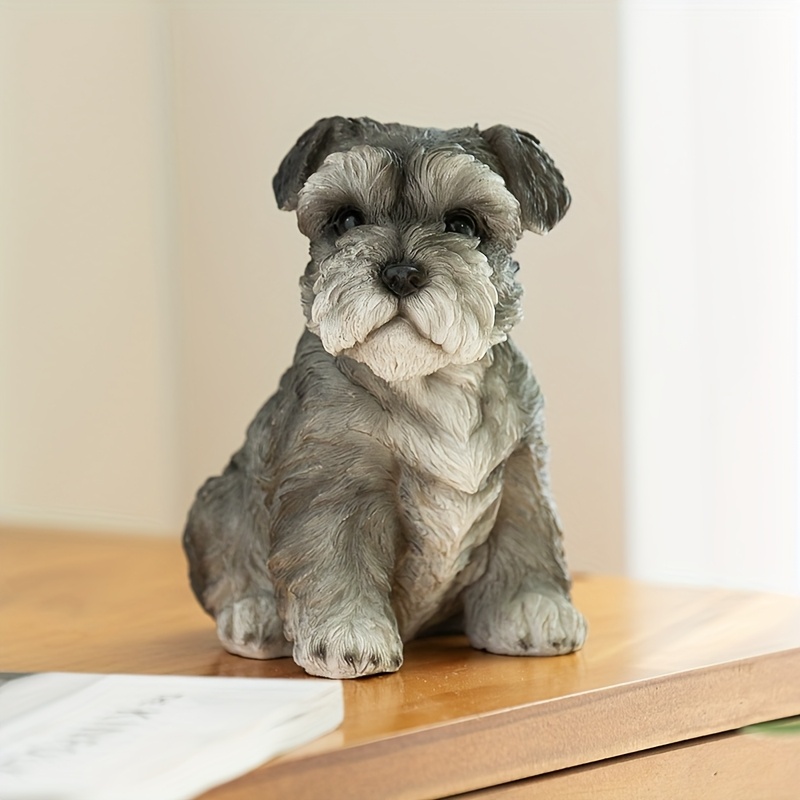 

1pc Realistic Resin Statue - Indoor/outdoor Decorative Puppy Figurine, Garden Accent, Home Decor Gift For Pet Lovers, No Electricity Needed