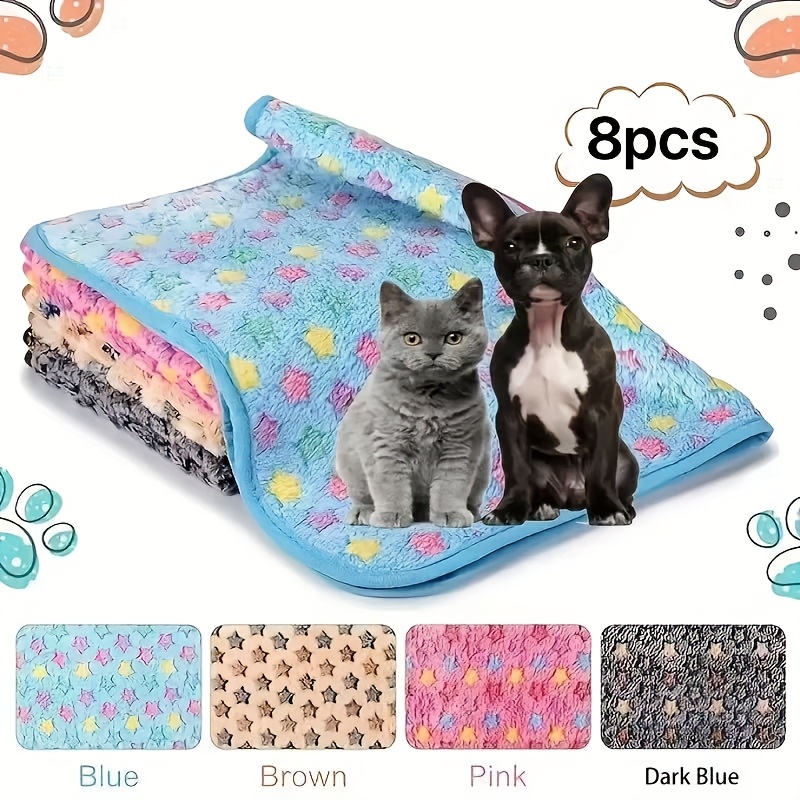 8-Pack Soft Nesting Mat for Small Pets, Star Pattern