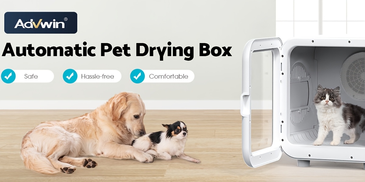 Cobuy Pet Dryer Box 68L, 15Min Fast 360° Drying, No More Pet Scared of Blower, 5 Modes for Cats Small Dogs