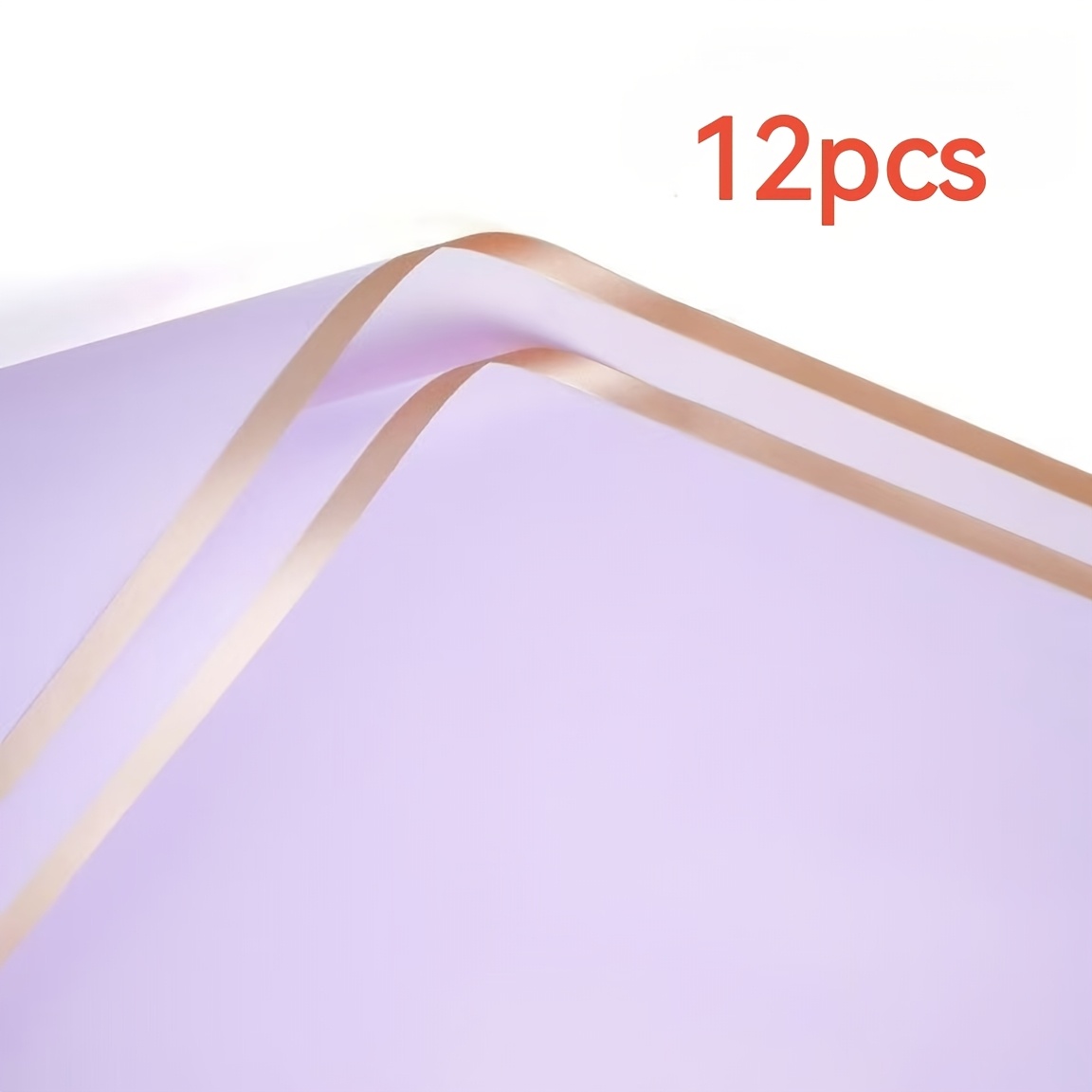 TEMU 12pcs, Waterproof Pink Flower Wrapping Paper, Suitable For Gift Packaging, Suitable For Weddings, Birthdays, Valentine's Day, Mother's Day,