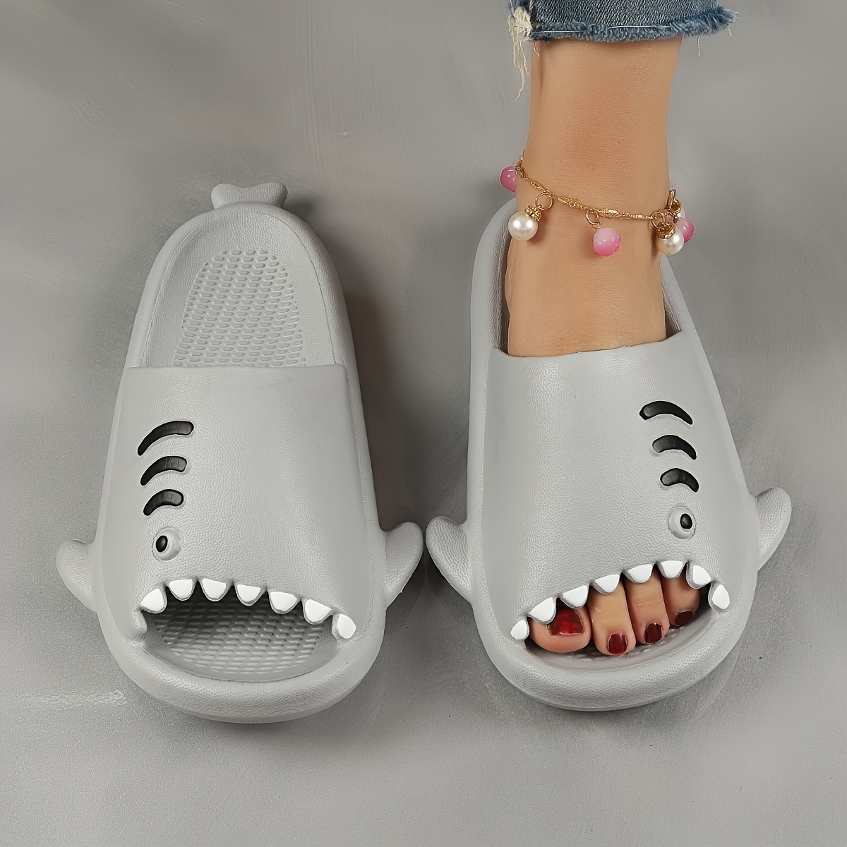 

Women's Cute Animal Design Slides, Casual Open Toe Soft Sole Shoes, Comfortable Slip On Slides