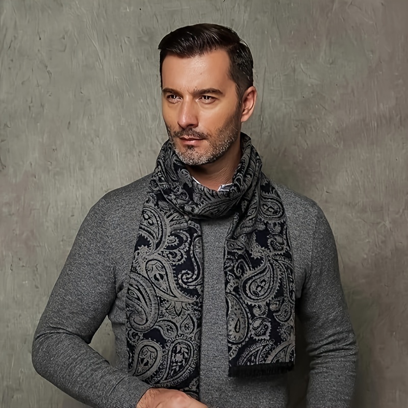 

Luxurious Faux Cashmere Scarf For Men - Cozy & Warm, Perfect Autumn/winter Gift, Stylish Neck Warmer