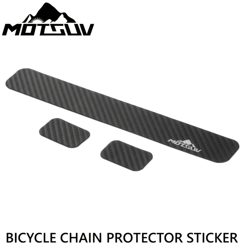 TEMU 自転車用 自己粘着チェーンガードステッカー 厚手 防水 人工カー柄 マウンテンバイク・ロードバイク用 チェーン・フォーク保護カバー