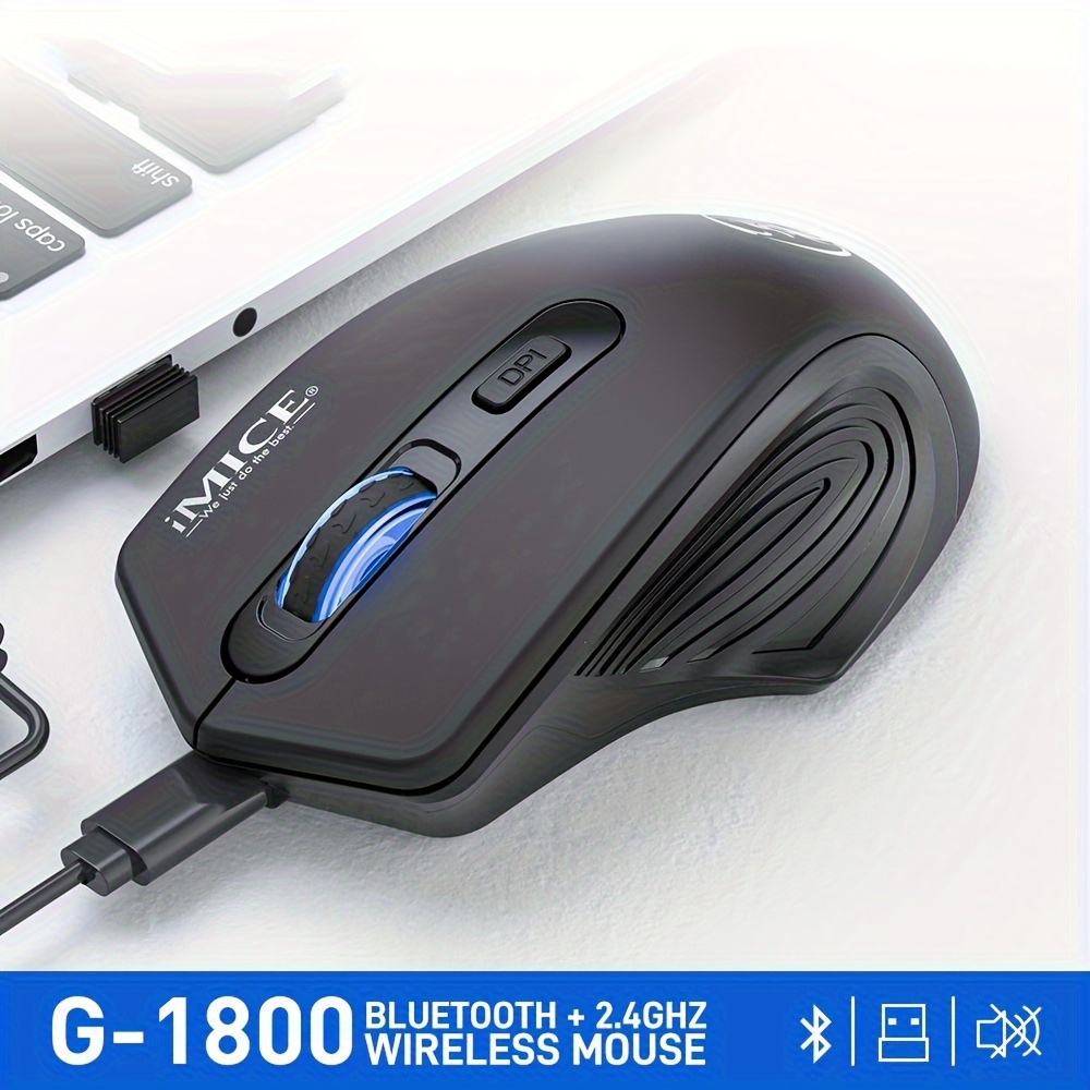 

Game Mouse Ergonomic Optics 2.4g Silent Mouse Dry Cell Aaa Battery 4 Button Ultra Thin Wireless Dual Mode Level 3 Dpi Switchable