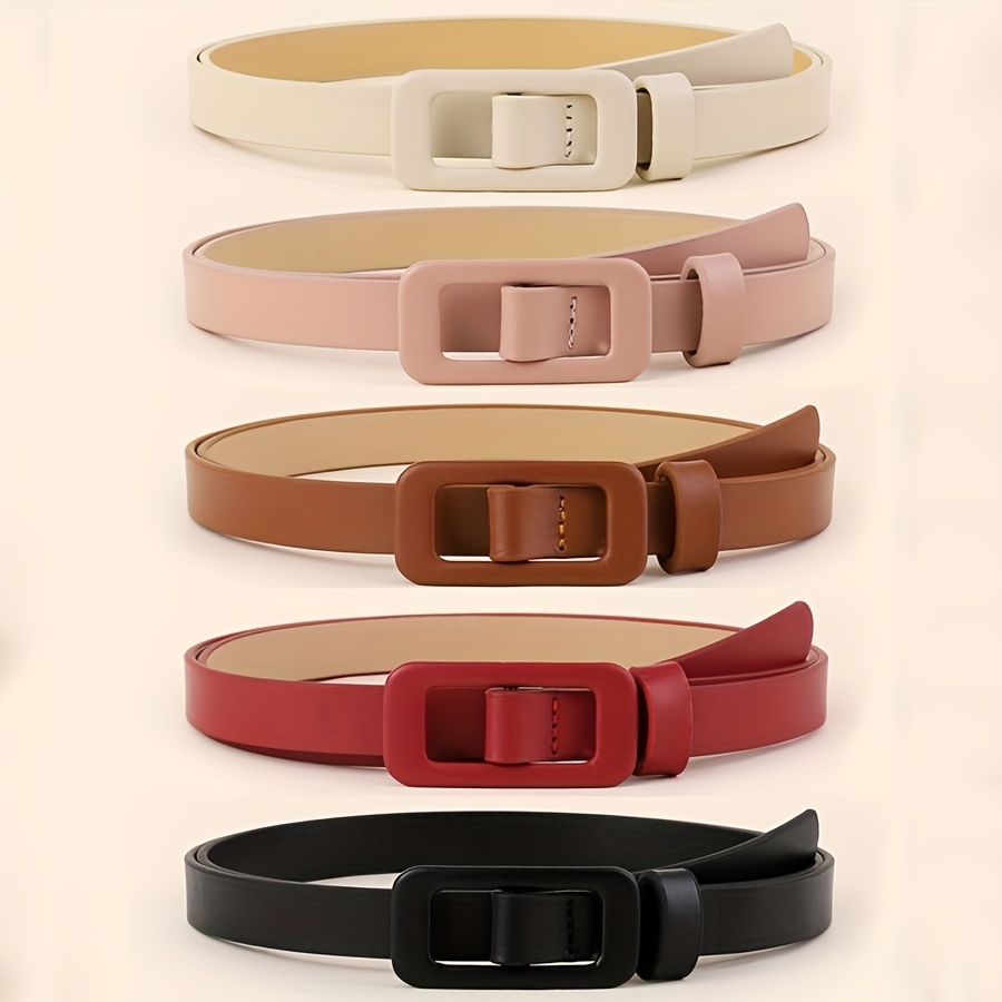 TEMU 5pcs Belts, Stylish And Elegant Belts, Versatile Design Suitable For T-shirts, Pants, Dresses, And Suits â Ideal Holiday Gift